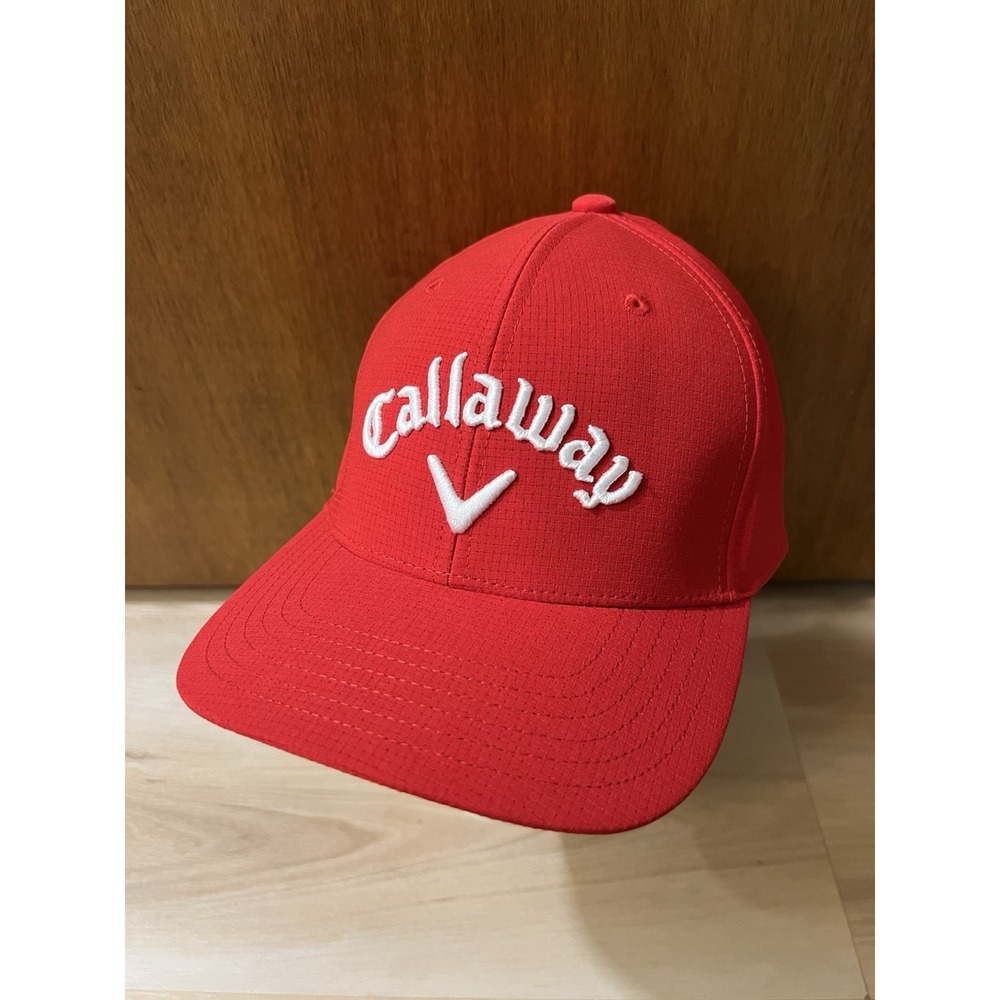 NWT Callaway Performance Pro Odyssey Red‎ Adjustable Strapback Golf Hat Cap